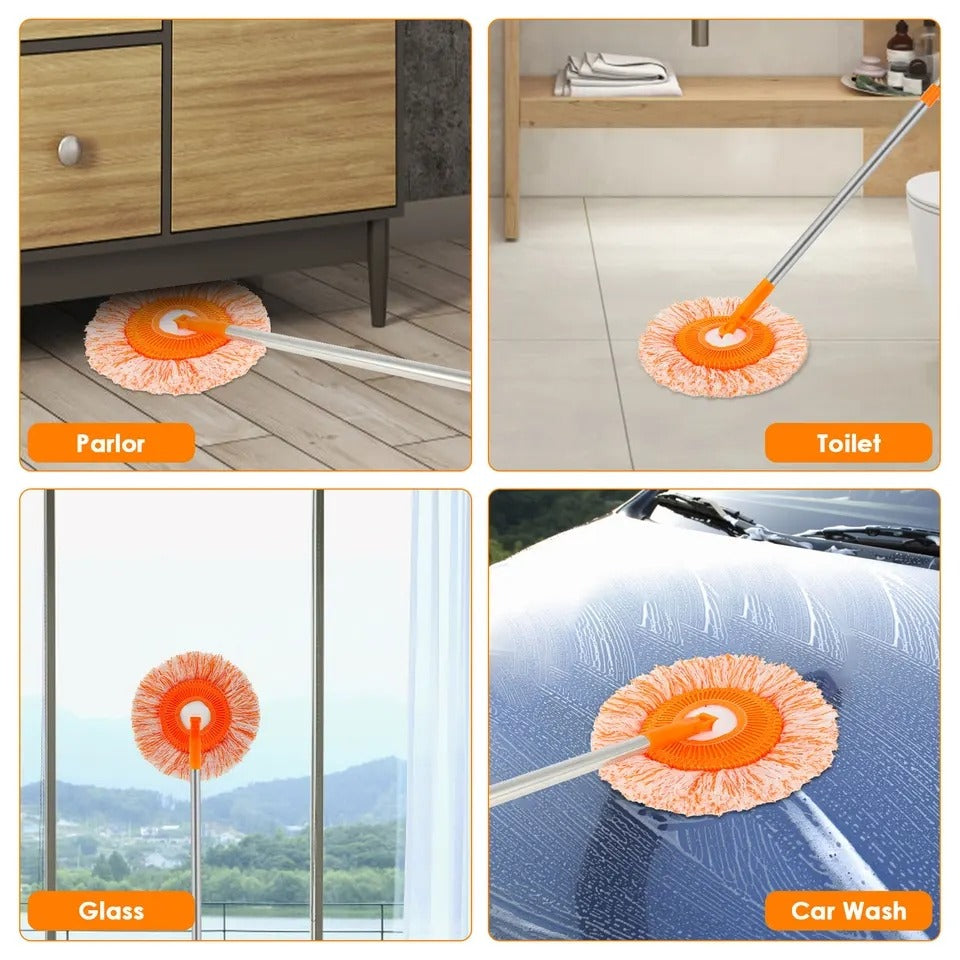 360° Spin Mop Microfiber Floor Cleaner – Extendable Handle HHC