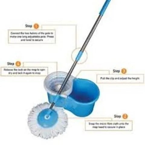 360° Spin Mop with Bucket – Deep Cleaning Made Effortless