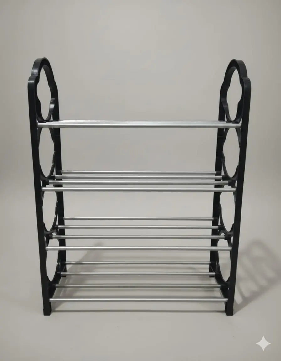 4-Tier Metal Shelf Rack – Multipurpose Storage Organizer HHC