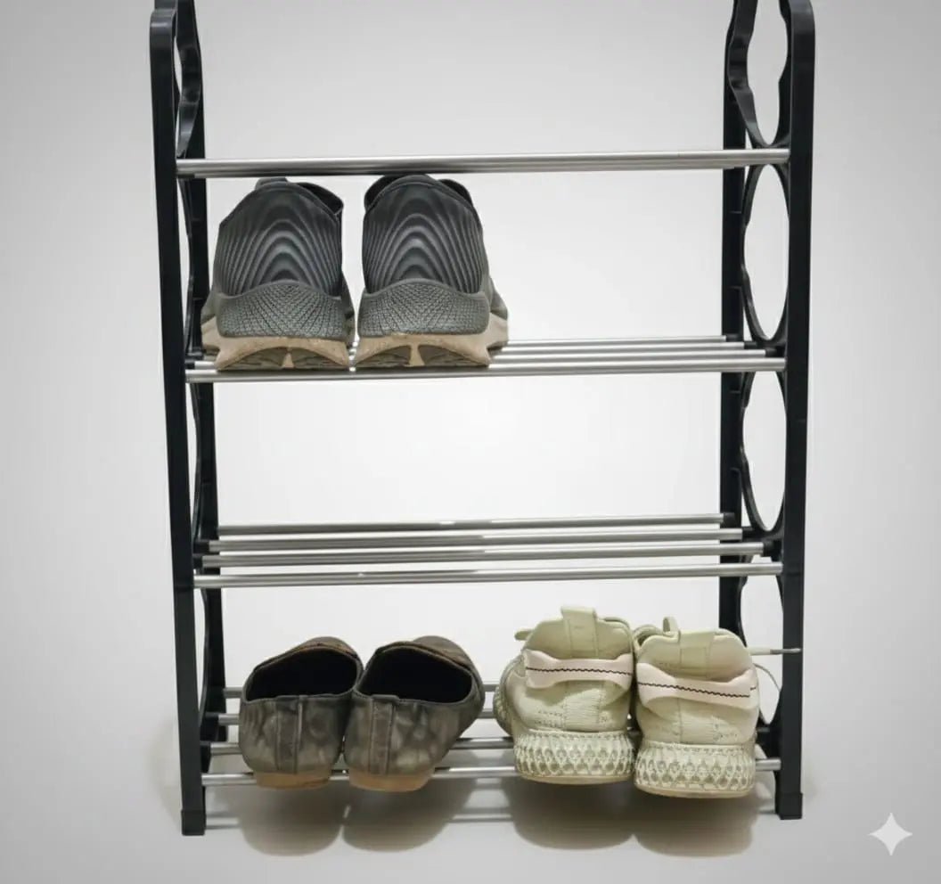 4-Tier Metal Shelf Rack – Multipurpose Storage Organizer | Buy Online in Pakistan | Baba Shopy