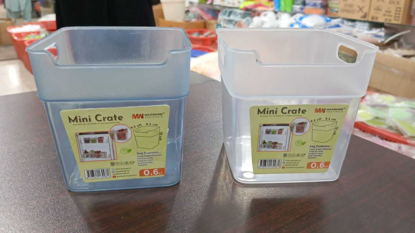 4 PCS Fridge Storage Boxes Set – Mini Crate Refrigerator Organizers (0.6L) | Space Saving Food Containers