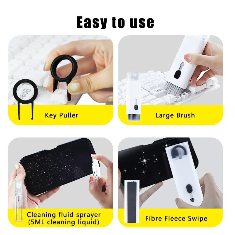 7-in-1 Keyboard Cleaning Kit – Multi-Function Brush & Keycap Tool