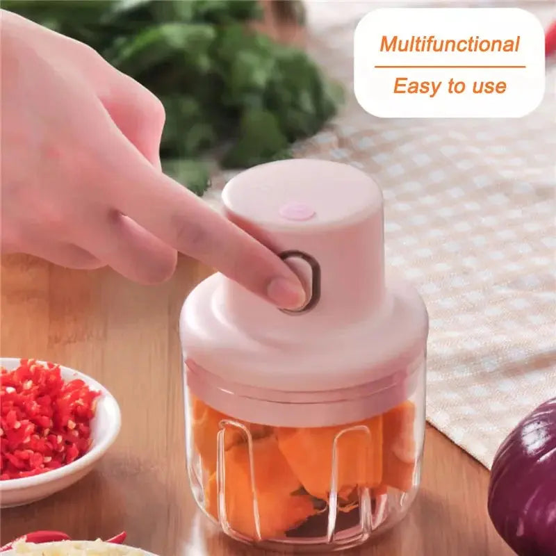 Single Bowl Electric Mini Food Chopper – High Quality (Random Color) HHC