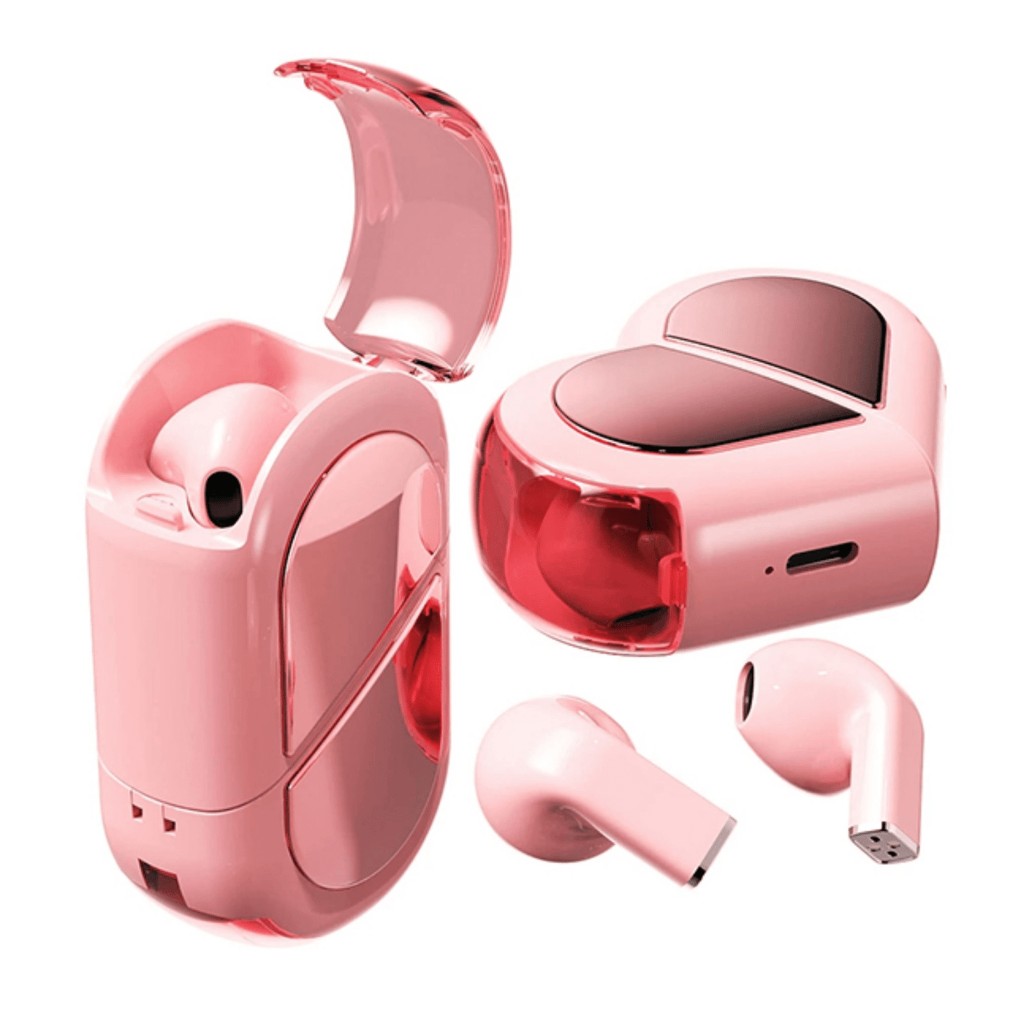 HeartBuds™ – Premium Heart Shape Wireless Bluetooth Earbuds | Cute LED Charging Case | HD Sound | Perfect Gift | Buy Online in Pakistan | Baba Shopy