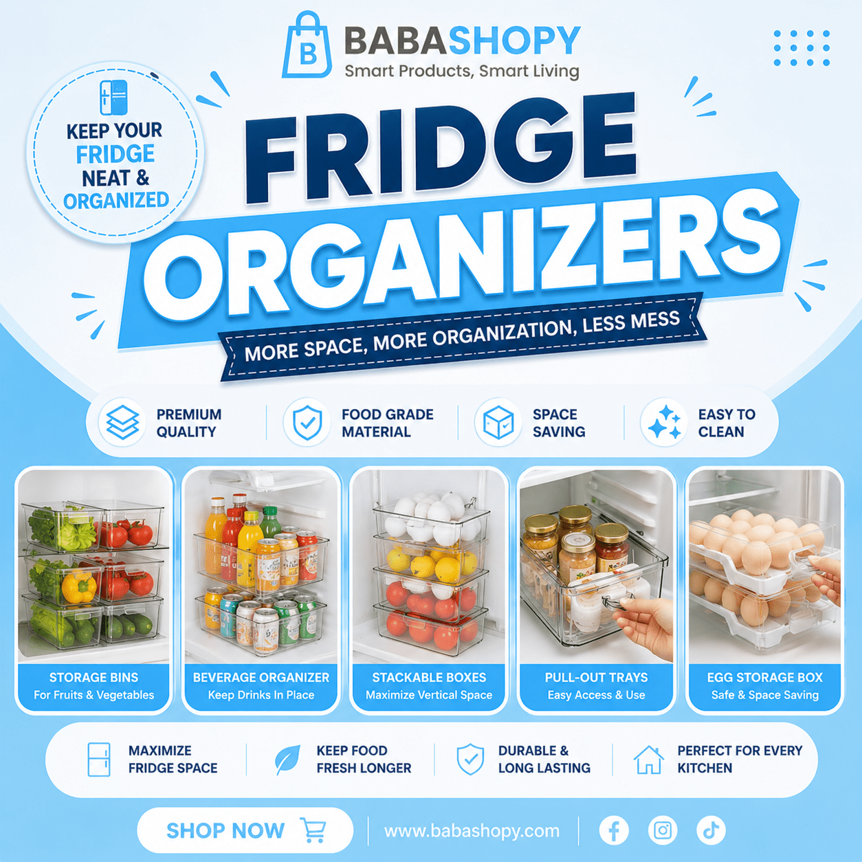 Fridge Organizers - Baba Shopy