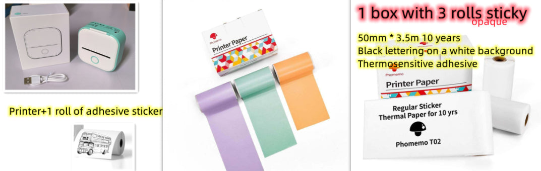 Portable Mini Thermal Label Printer – Bluetooth | Home & Student Use