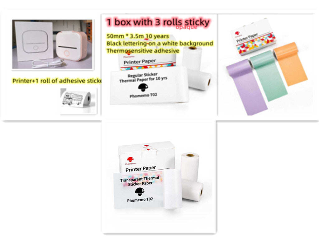 Portable Mini Thermal Label Printer – Bluetooth | Home & Student Use