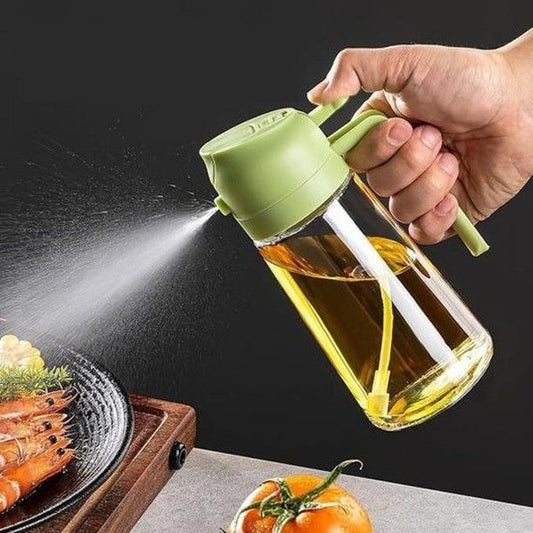2-in-1 Oil Spray Bottle – Leakproof Cooking Dispenser (Air Fryer & BBQ)