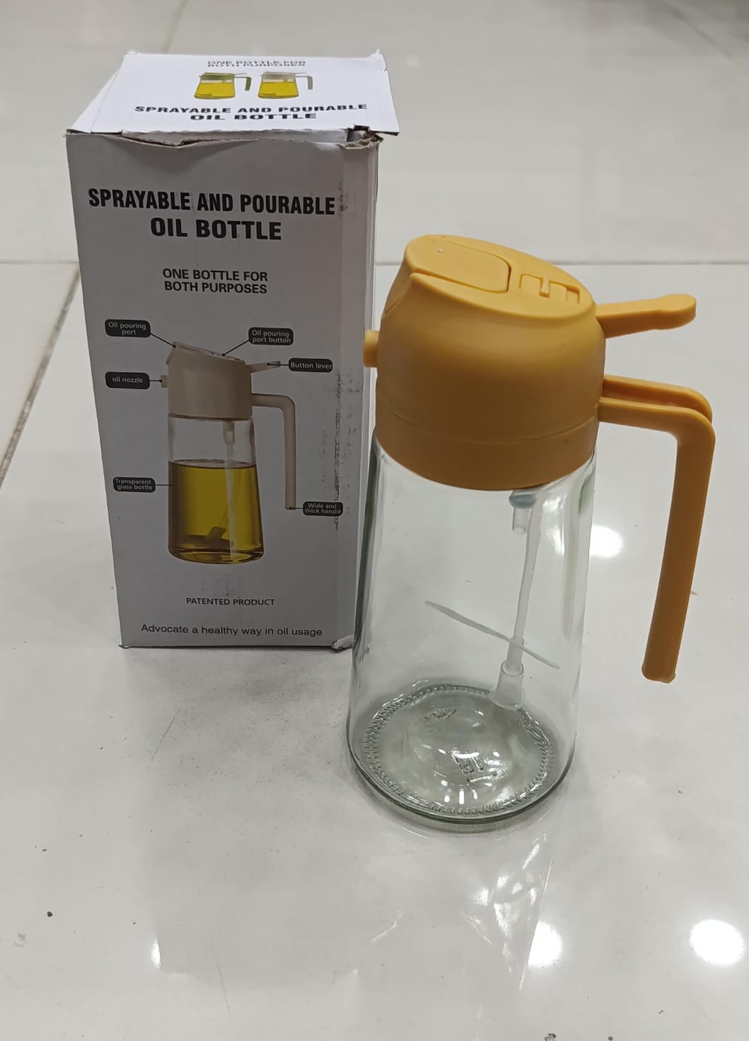 2-in-1 Oil Spray Bottle – Leakproof Cooking Dispenser (Air Fryer & BBQ)