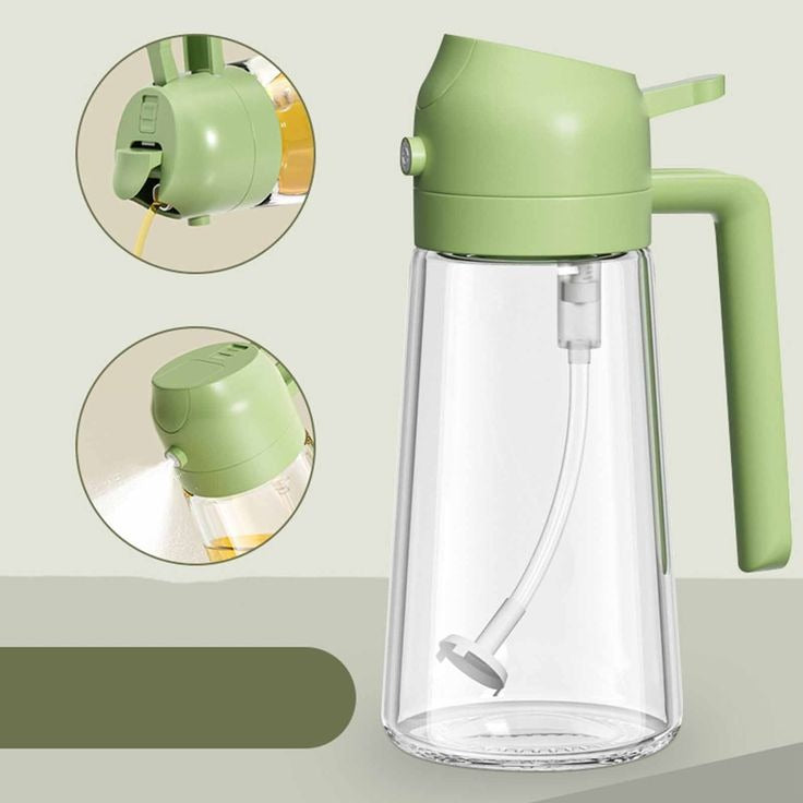2-in-1 Oil Spray Bottle – Leakproof Cooking Dispenser (Air Fryer & BBQ)