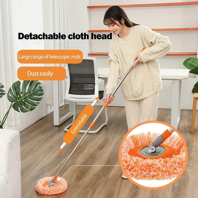 360° Spin Mop Microfiber Floor Cleaner – Extendable Handle HHC