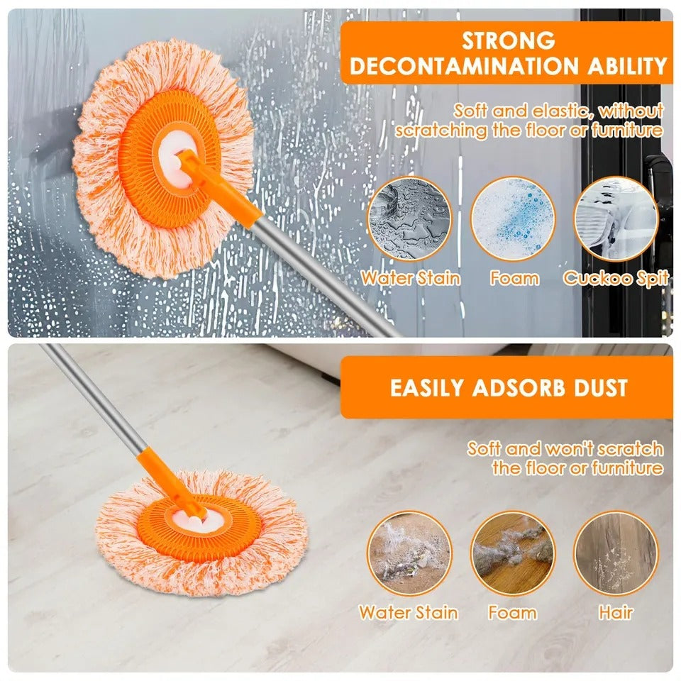 360° Spin Mop Microfiber Floor Cleaner – Extendable Handle HHC