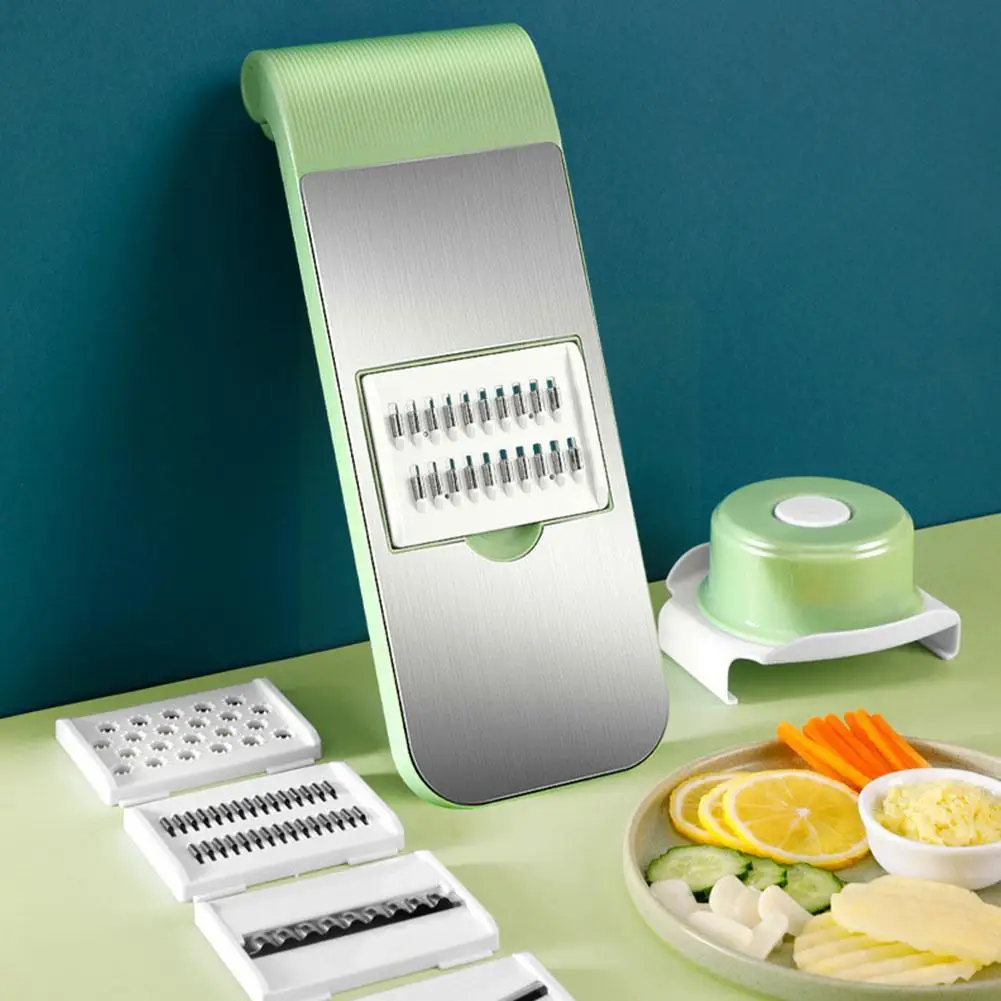 7-in-1 Stainless Steel Vegetable Cutter & Grater – Multi-Function Slicer, Shredder & Chopper | Save Time in Kitchen