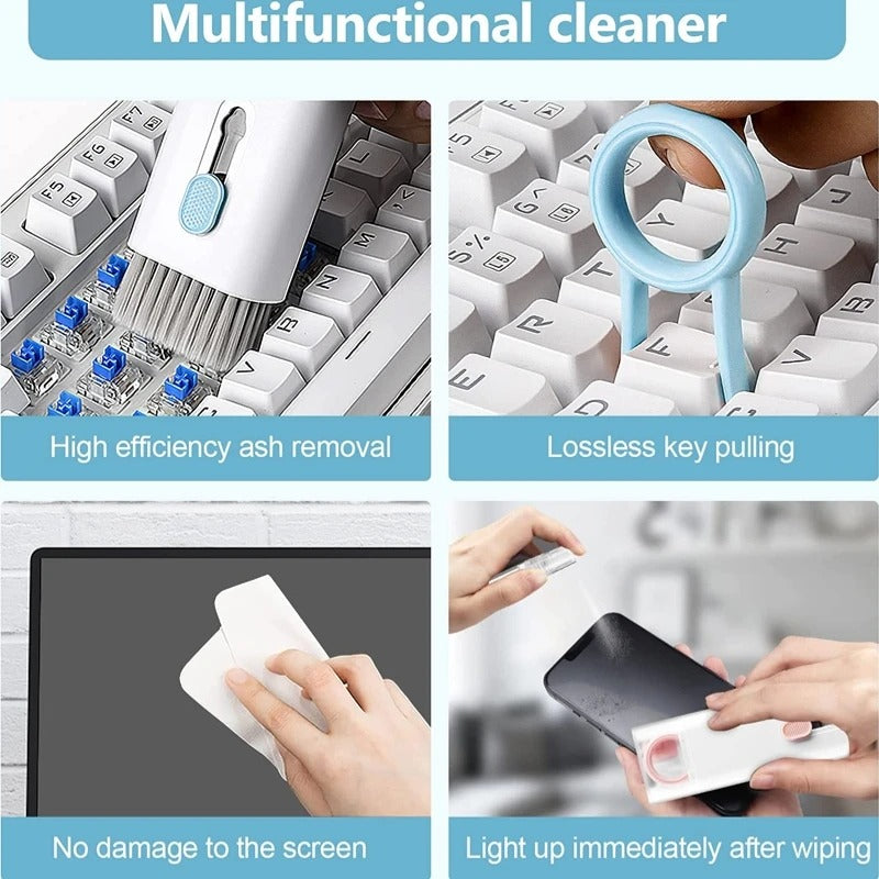 7-in-1 Keyboard Cleaning Kit – Multi-Function Brush & Keycap Tool