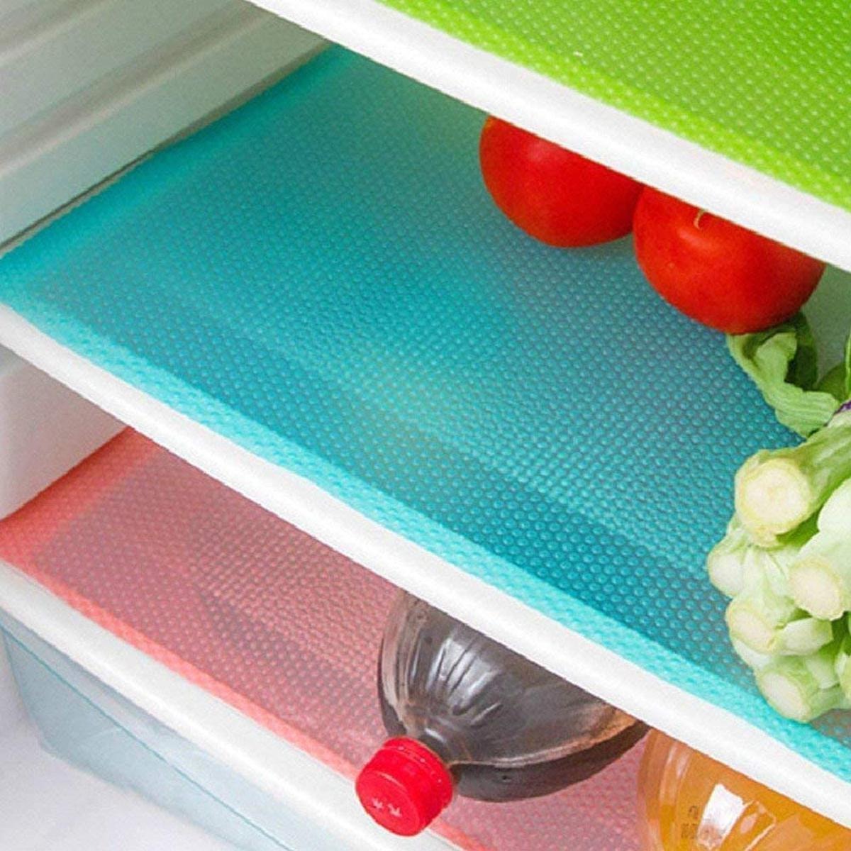 Anti-Slip Fridge Liner Roll (45×150cm) – Waterproof Shelf Mat for Refrigerator, Cabinets & Drawers | Babashopy