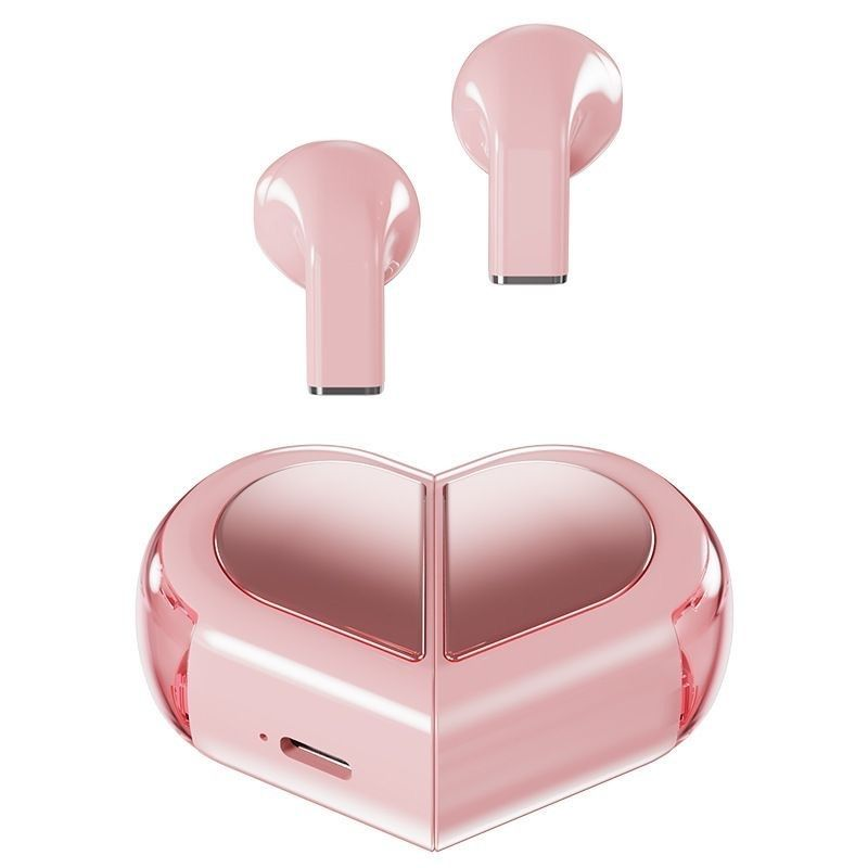 HeartBuds™ – Premium Heart Shape Wireless Bluetooth Earbuds | Cute LED Charging Case | HD Sound | Perfect Gift