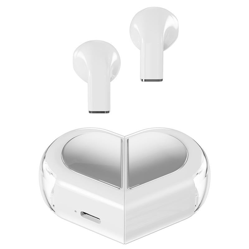 HeartBuds™ – Premium Heart Shape Wireless Bluetooth Earbuds | Cute LED Charging Case | HD Sound | Perfect Gift
