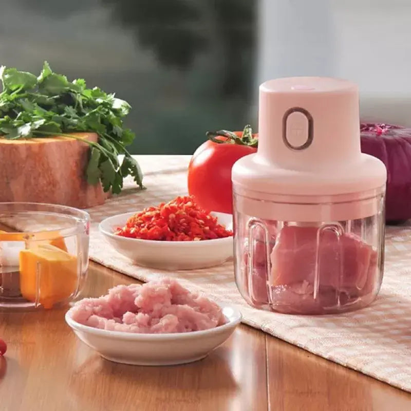 Single Bowl Electric Mini Food Chopper – High Quality (Random Color) HHC