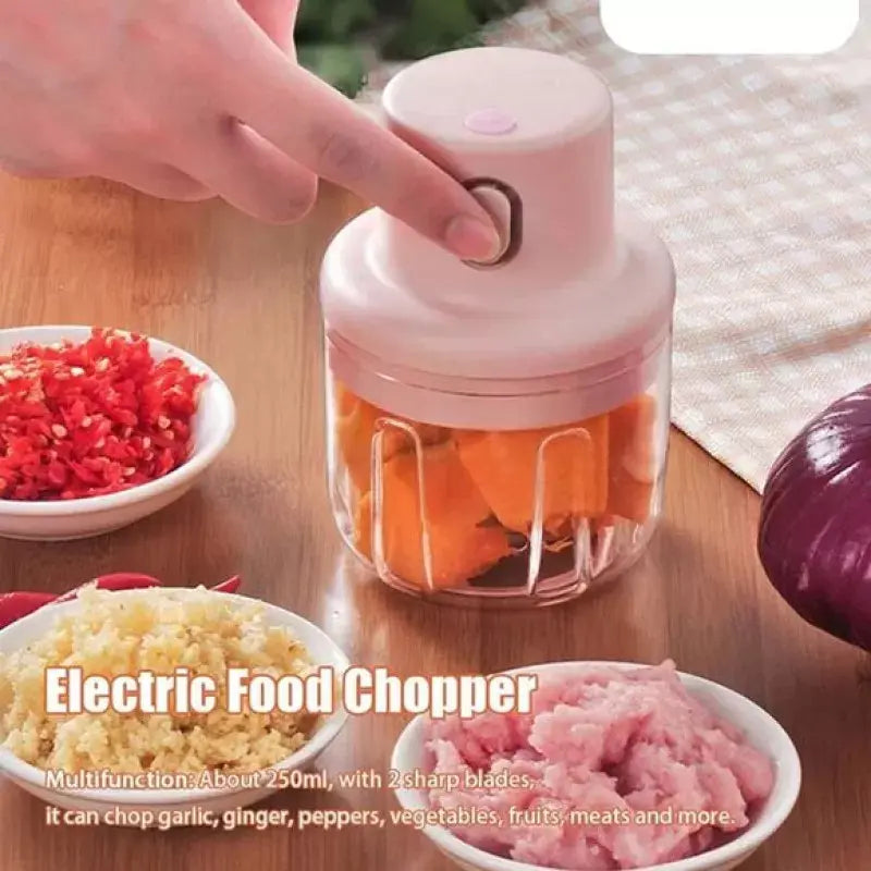 Single Bowl Electric Mini Food Chopper – High Quality (Random Color) HHC