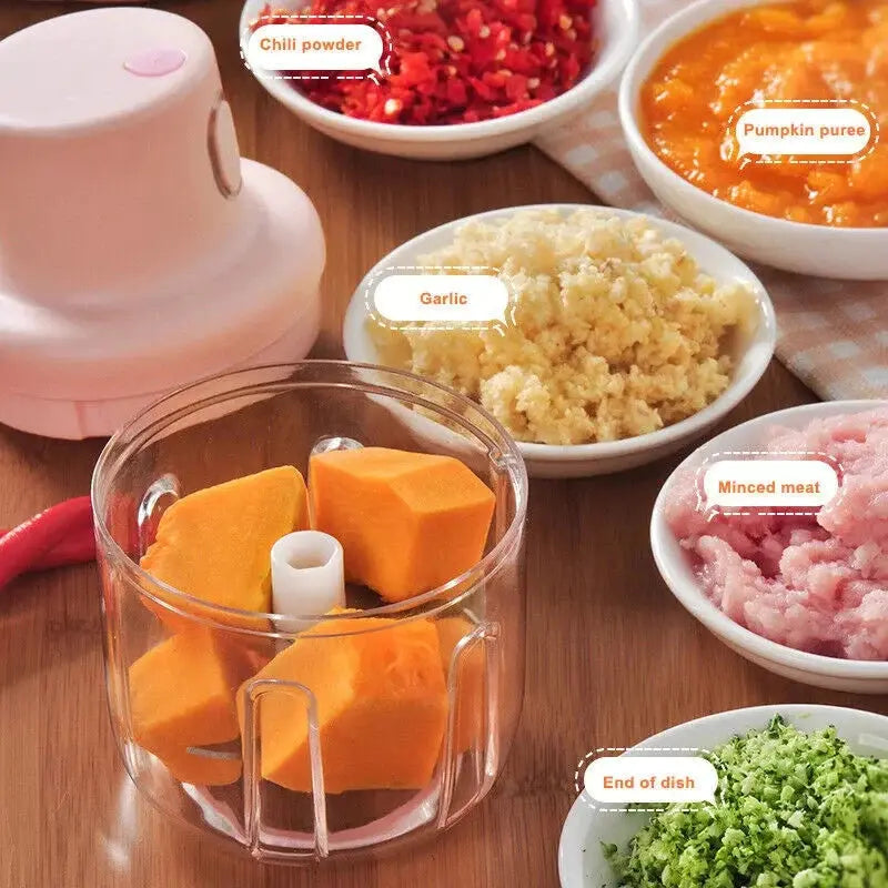 Single Bowl Electric Mini Food Chopper – High Quality (Random Color) HHC